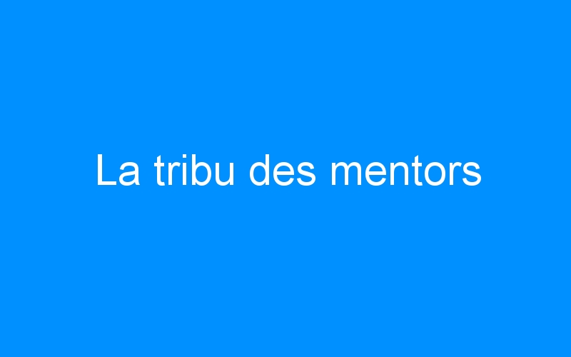 You are currently viewing La tribu des mentors